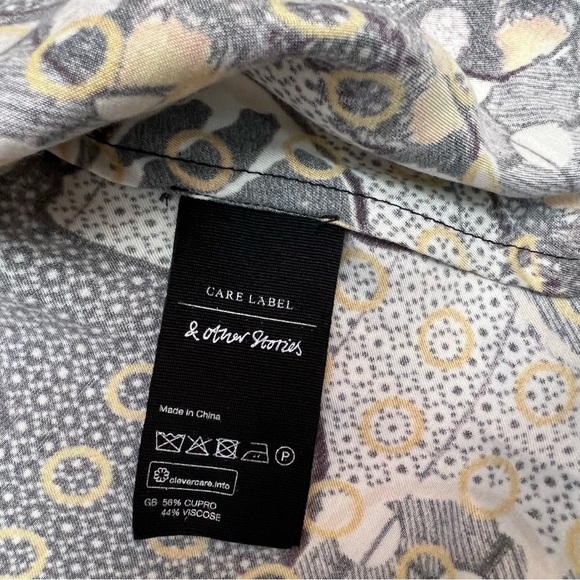 & Other Stories African Mood Dress Multicolour A-Line 3/4 Sleeve Size Small - 6 - Picture 15 of 15